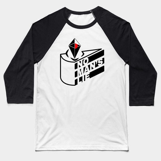 The Cake Is No Man's Lie Baseball T-Shirt by JRDesigns